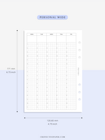 W124 | Undated Weekly Schedule, WO2P