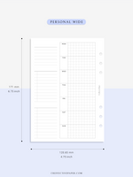 W108_G_WO2P | Weekly Planner, WO2P, Grid