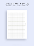 M123_G | Monthly Planner, MO1P, Grid