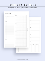 W128 | Weekly Planner, WO2P