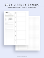 W108_GX_WO2P_2024 | 2024 Weekly Planner, Blank