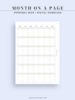 M123_B | Monthly Planner, MO1P, Blank