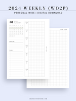 W108_G_WO2P_2024 | 2024 Weekly Planner, Grid