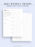 W108_G_WO2P_2024 | 2024 Weekly Planner, Grid