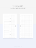 W108_G_WO2P | Weekly Planner, WO2P, Grid