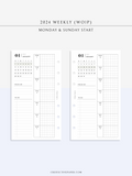 W108_G_WO1P_2024 | 2024 Weekly Planner, Grid
