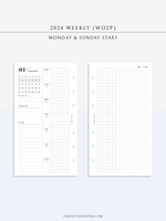 W108_G_WO2P_2024 | 2024 Weekly Planner, Grid