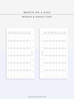 M123_B | Monthly Planner, MO1P, Blank