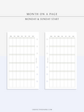 M123_B | Monthly Planner, MO1P, Blank