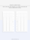 Y110 | 31Days Grid Page for Future Log & Tracker