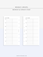 W126_WO1P | Weekly Planner, Week on a Page