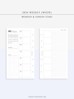 W108_GX_WO2P_2024 | 2024 Weekly Planner, Blank