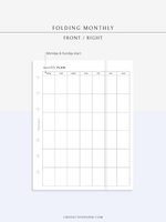 M124 | Folding Monthly Planner