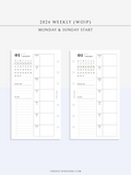 W108_GX_WO1P_2024 | 2024 Weekly Planner, Blank