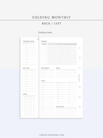 M124 | Folding Monthly Planner