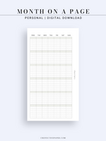 M123_G | Monthly Planner, MO1P, Grid