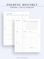 M124 | Folding Monthly Planner