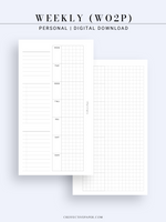 W108_G_WO2P | Weekly Planner, WO2P, Grid