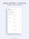 W108_GX_WO1P_2024 | 2024 Weekly Planner, Blank