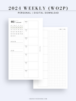 W108_GX_WO2P_2024 | 2024 Weekly Planner, Blank