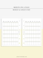 M123_B | Monthly Planner, MO1P, Blank