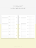 W108_G_WO1P | Weekly Planner, WO1P, Grid