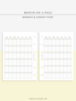 M123_L | Monthly Planner, MO1P, Lined