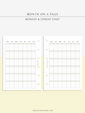 M123_L | Monthly Planner, MO1P, Lined