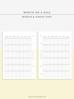 M123_G | Monthly Planner, MO1P, Grid