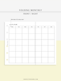 M124 | Folding Monthly Planner