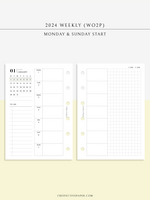 W108_GX_WO2P_2024 | 2024 Weekly Planner, Blank