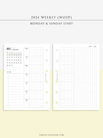 W108_G_WO2P_2024 | 2024 Weekly Planner, Grid
