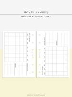 M125 | Horizontal Monthly Planner, MO1P