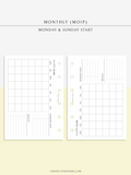 M125 | Horizontal Monthly Planner, MO1P