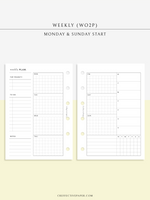 W128 | Weekly Planner, WO2P