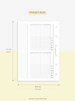 D124 | Horizontal Daily Planner, Two Days on a Page