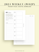 W108_GX_WO2P_2024 | 2024 Weekly Planner, Blank