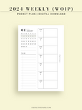 W108_GX_WO1P_2024 | 2024 Weekly Planner, Blank