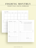 M124 | Folding Monthly Planner