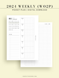 W108_G_WO2P_2024 | 2024 Weekly Planner, Grid