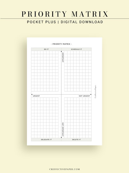 Performance Priority Paper.pdf N133 | Priority Matrix – CreffectivePaper