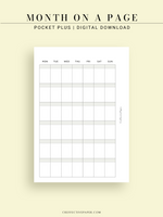 M123_B | Monthly Planner, MO1P, Blank