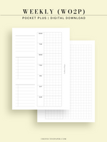 W108_G_WO2P | Weekly Planner, WO2P, Grid