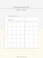 M124 | Folding Monthly Planner