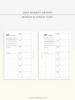 W108_GX_WO1P_2024 | 2024 Weekly Planner, Blank