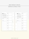 W108_GX_WO1P_2024 | 2024 Weekly Planner, Blank