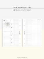 W108_G_WO2P_2024 | 2024 Weekly Planner, Grid