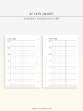 W126_WO1P | Weekly Planner, Week on a Page