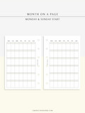 M123_B | Monthly Planner, MO1P, Blank