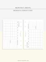 M125 | Horizontal Monthly Planner, MO1P